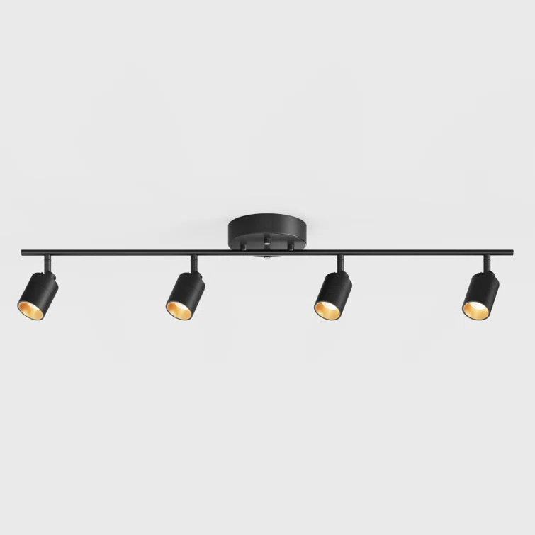 Vidalite Shura 4-Light Integrated LED Track Light w/ Rotatable Heads, 3 ft. Track Lighting Kit, 3000k, 2240 Lumen