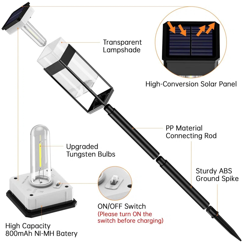 Cool White Solar Powered Integrated LED Pathway Light