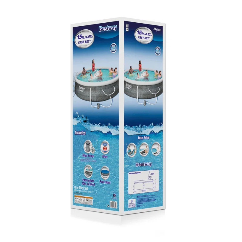 Bestway Plastic Round Inflatable Pool H x W x L