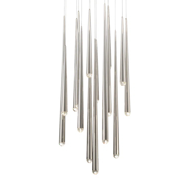 Modern Forms Cascade 15 - Light Polished Nickel LED Cluster Pendant