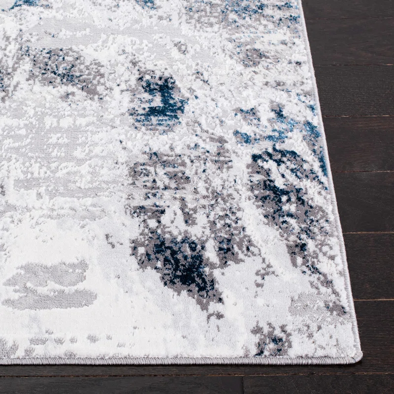 Trent Austin Design® Mcelwain Abstract Gray/Blue Area Rug