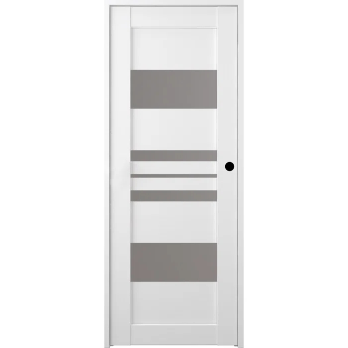 Belldinni Romi DIY-friendly Solid Manufactured Wood and Glass Prefinished Standard Single Prehung Door