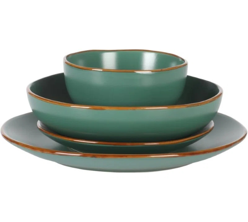 Gibson Home Gibson Home Hazeltine 16 Piece Plates and Bowls Dishes Stoneware Dinnerware Set