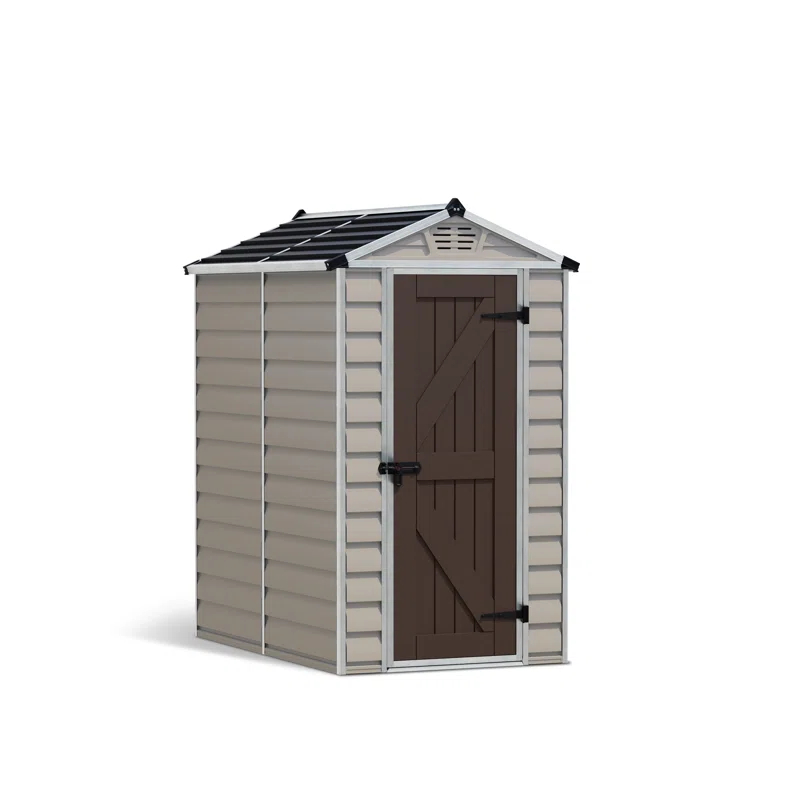 Canopia Palram - Canopia SkyLight 4 ft W x 6 ft D Polycarbonate Shed - Tan