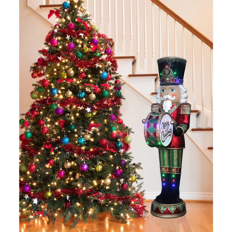 Fraser Hill Farm 6-Ft. Nutcracker Drummer Holiday Figurine, Life-Sized