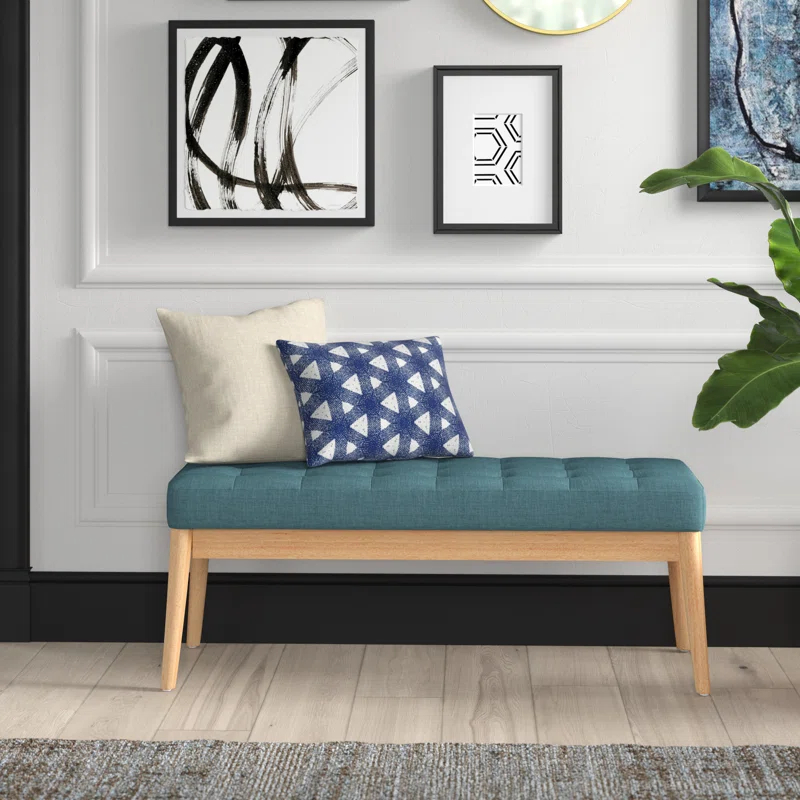 George Oliver Babbs Fabric Upholstered Bench
