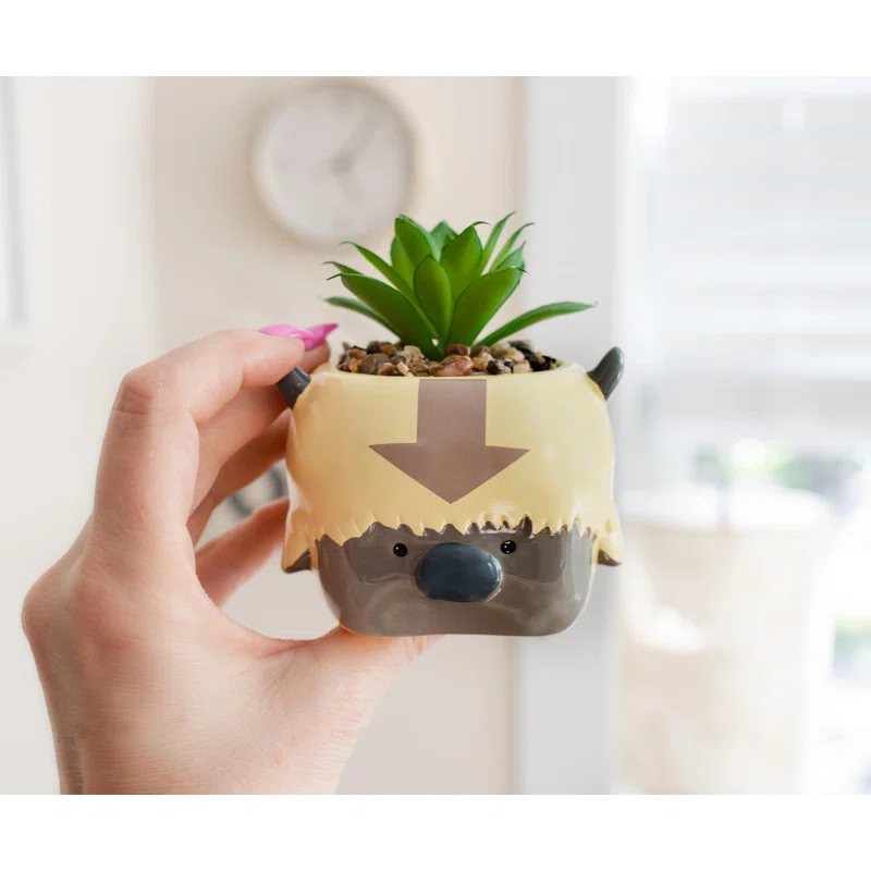 Silver Buffalo 5.5'' Faux Succulent Plant in Ceramic Planter