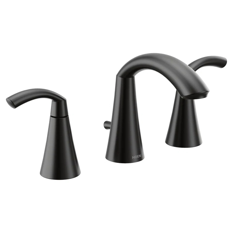 Moen Glyde Widespread Bathroom Faucet with Drain Assembly T6173BL