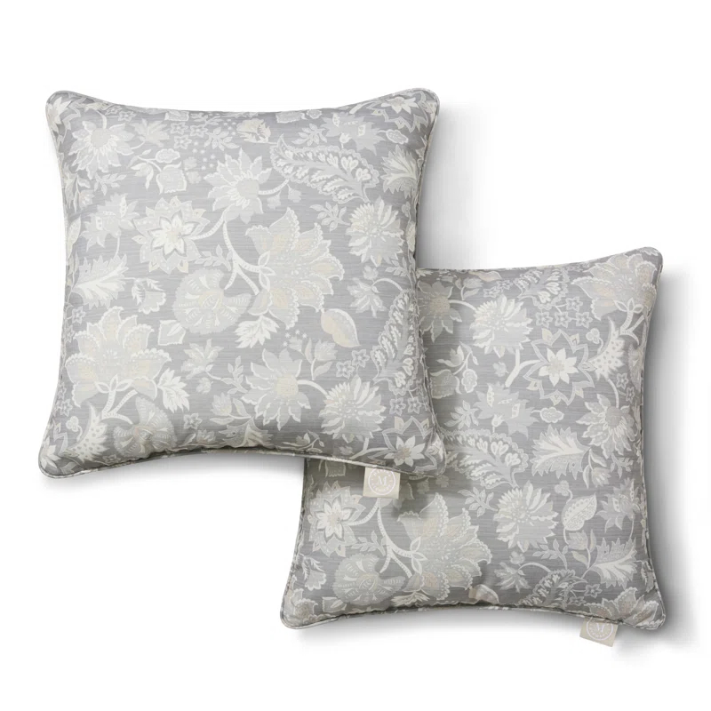 Martha Stewart MARTHA STEWART Distressed Jacobean Indoor Outdoor Lumbar Pillow 2-Pack Set, 18" (Set of 2)