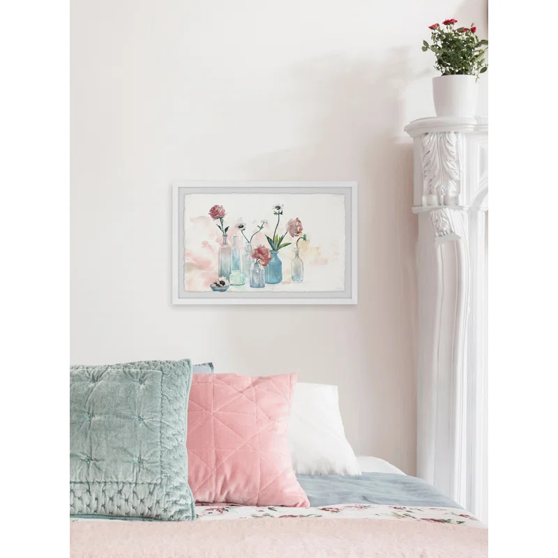 Parvez Taj 'Blooms And Bottles' Framed Print