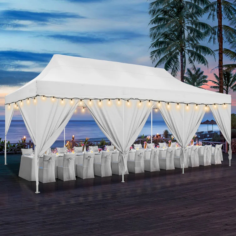 Cobizi 10×30 FT Pop Up Heavy Duty Party Tent with Walls Canopy Commercial Tent with Metal Frame