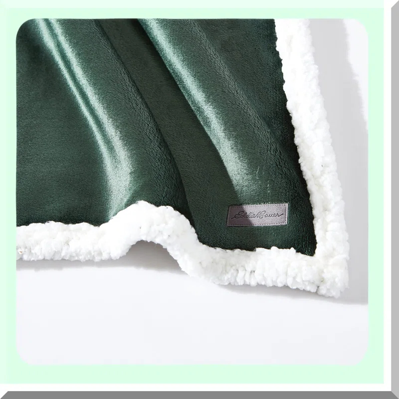 BRBCA CozyTwin Reversible Fleece Shearling Blanket - Plush Bedding