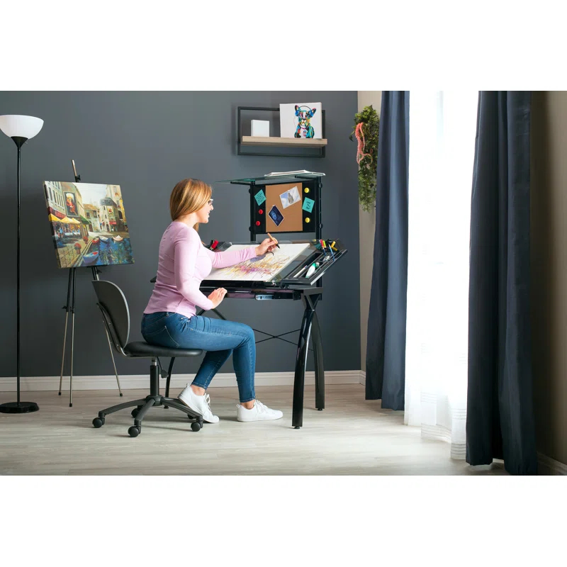 Inbox Zero Courson 50'' x 22'' Craft Table