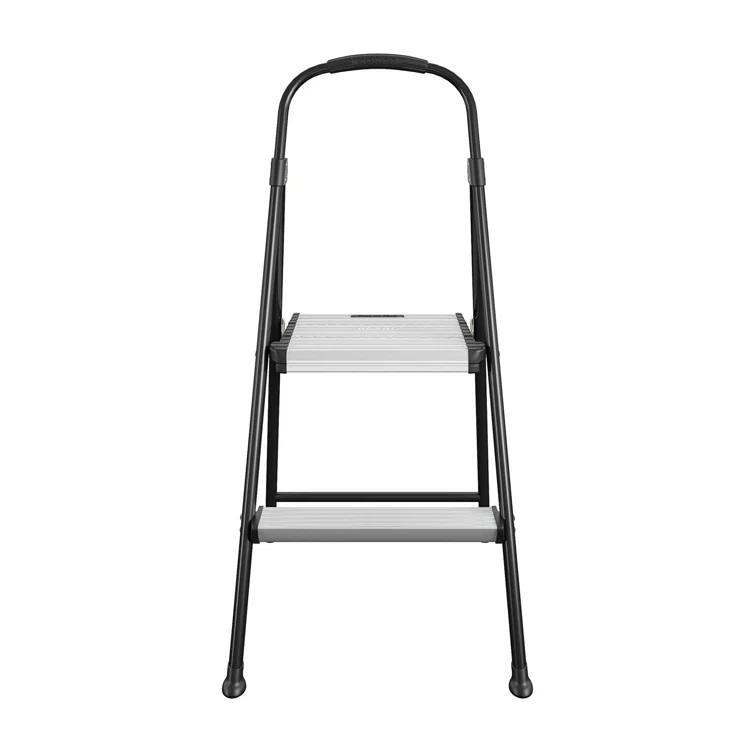 COSCO COSCO 2-Step Aluminum Folding Step Stool with Rubber Hand Grip