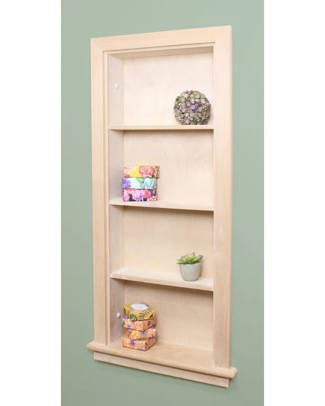 Fox Hollow Furnishings 14X36 Aiden Recessed Wall Niche With Plain Back And Three Shelves