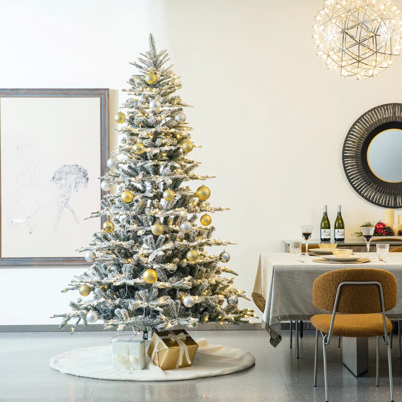 Glitzhome Solid Color Tree Skirt