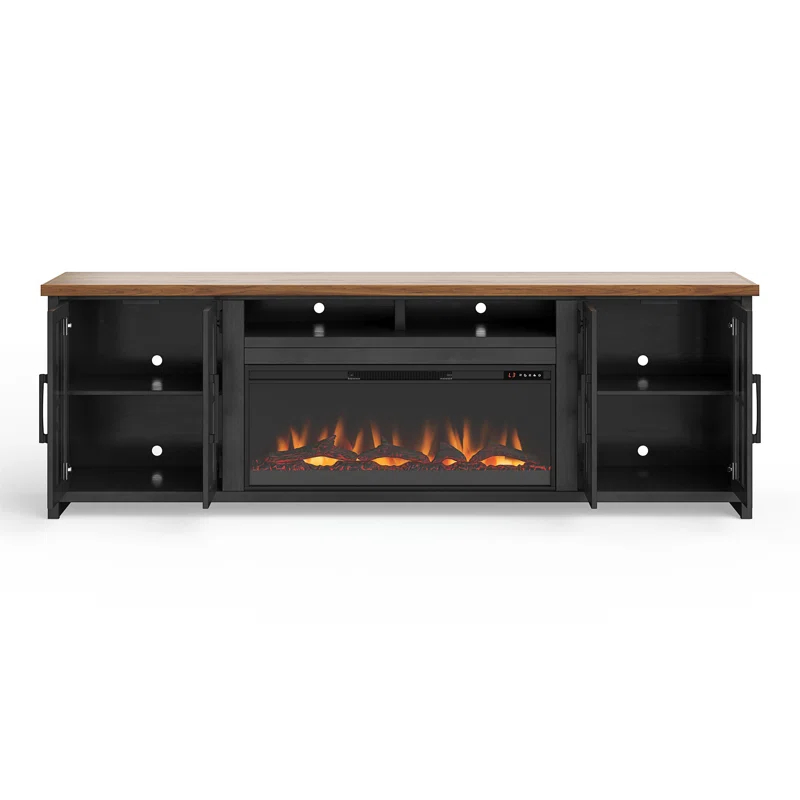 Essex 97 Inch Fireplace TV Stand Console,media console,entertainment center For Tvs Up To 100 Inches