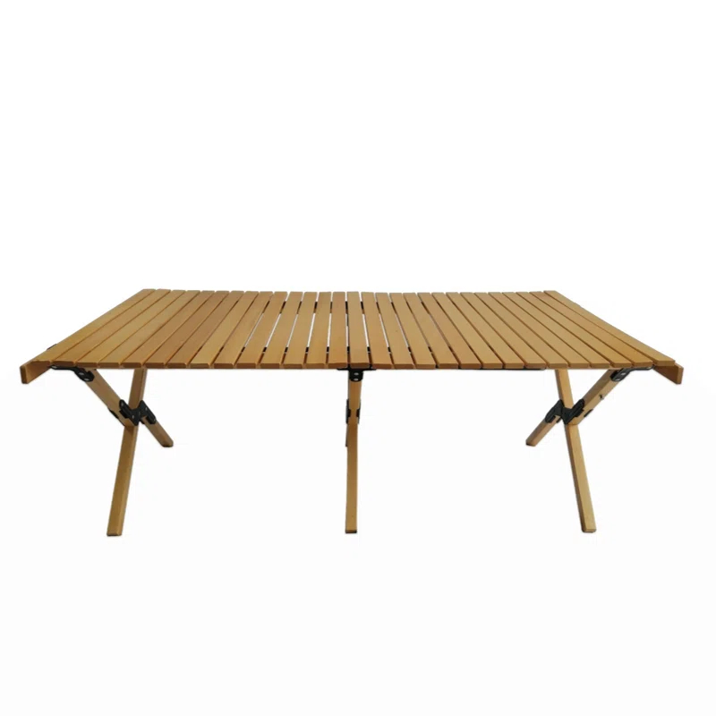 Multi-Function Wooden Foldable Portable Patio Dining Table, Naturalindoor And Outdoor Universal ,Natural