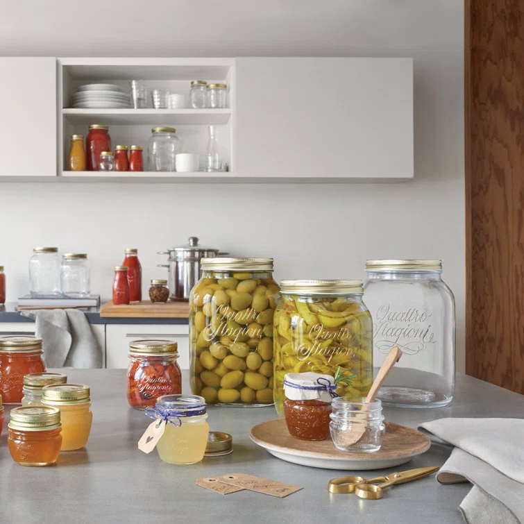 Bormioli Rocco Quattro Stagioni Food Jar wide Mouth (Set of 6)