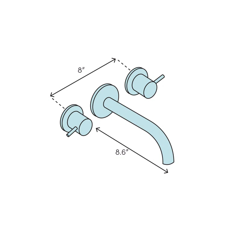 Kingston Brass Kingston Brass Celebrity Two-Handle 3-Hole Wall Mount Bathroom Faucet KS7122WCL