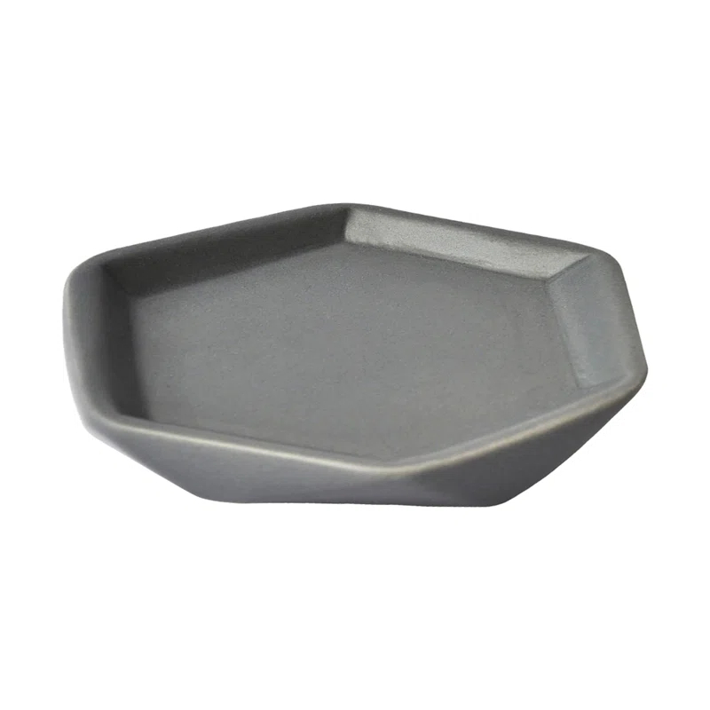 Evideco Diamond Stoneware Bathroom Soap Dish Cup