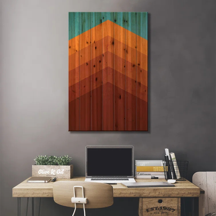 Corrigan Studio® Abstract Mountain Sunrise II On Wood by Jay Stanley Print
