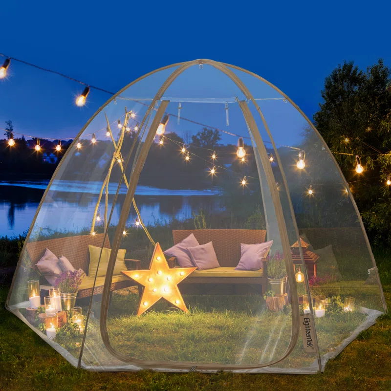 10 Ft. W x 10 Ft. D Fiberglass Pop-Up Bubble Tent