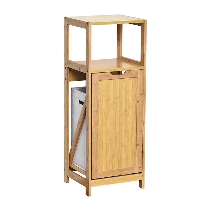 Evideco Miami Tilt-Out Cabinet Laundry Hamper with Basket and Shelves
