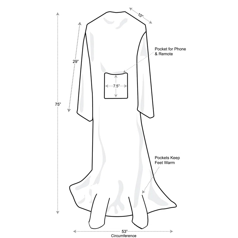 Catalonia Wearable Fleece Blanket with Sleeves & Foot pockets for Men Women, Plush Wrap Sleeved Throw Blanket