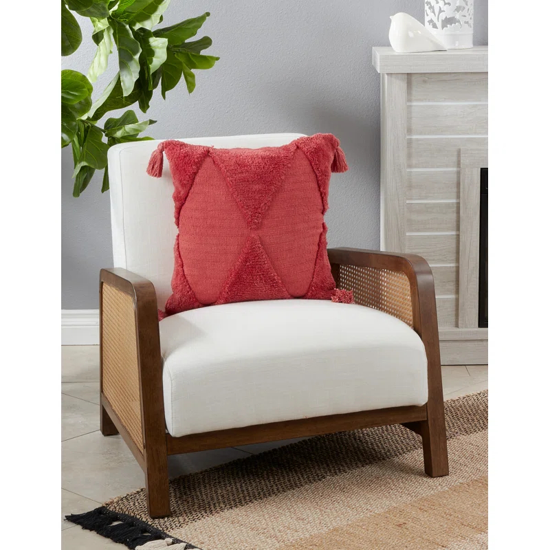 Saro Allman Collection Geometric Cotton Throw Pillow
