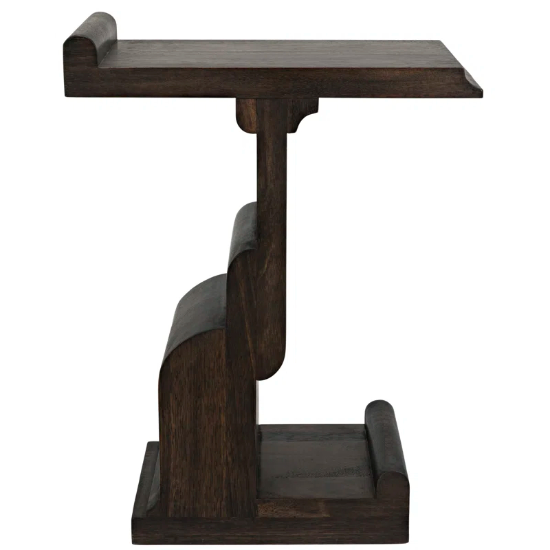 Noir Momo Solid Wood End Table