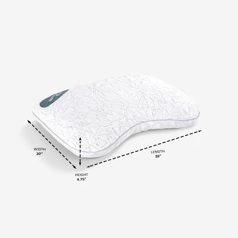Bedgear Bedgear Storm Cuddle Curve Performance Cooling Pillow for Side Sleepers- Medium Firmness