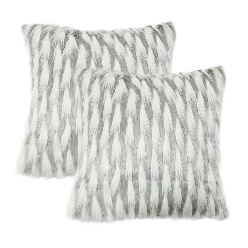 Feathery 20" Throw Pillow Cover (Set of 2)