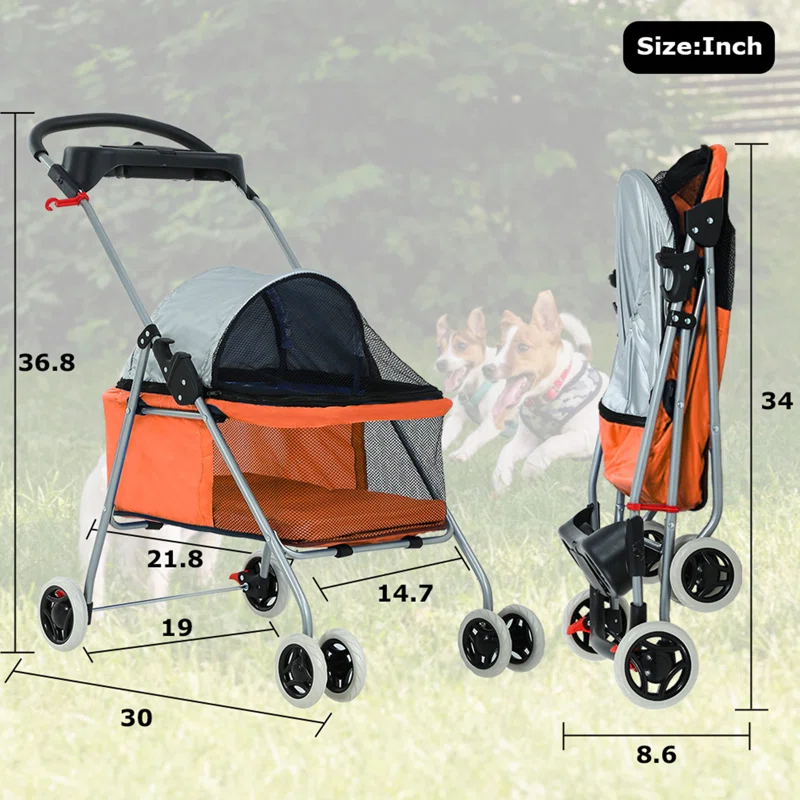 BestPet Foldable Pet Jogger Stroller