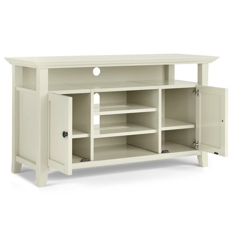 Simpli Home Amherst 54"W Solid Wood TV Stand for TVs up to 60" with Adjustable Shelves