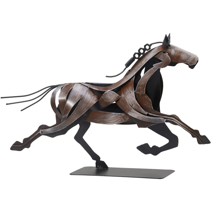 Loon Peak® Loon Peak® Handmade Metal Horse Statue Sculpture Décor for Horse Lovers Gifts