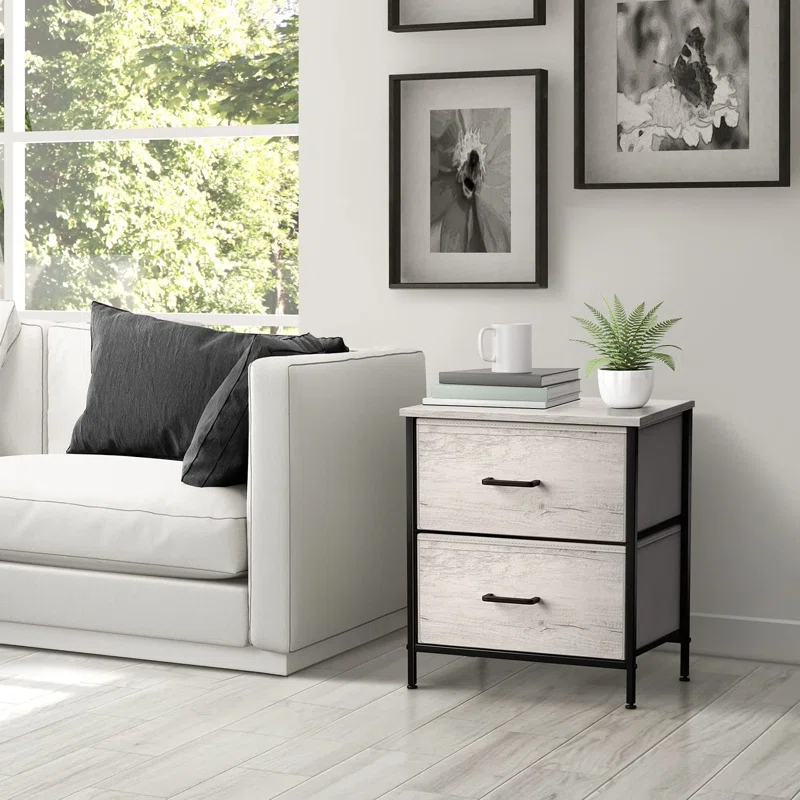 Sorbus Sorbus Nightstand with 2 Drawers in Rustic