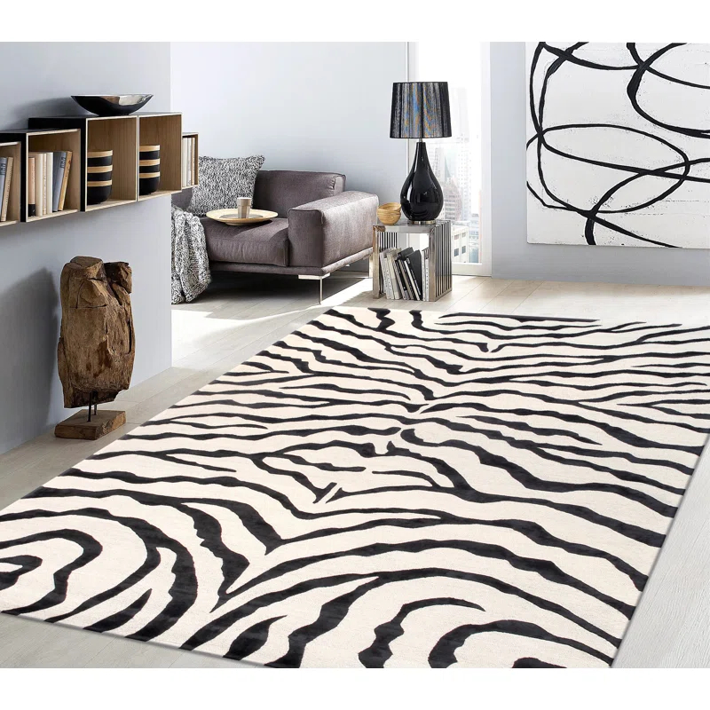 Pasargad Edgy Hand Tufted Viscose Animal Print Rug