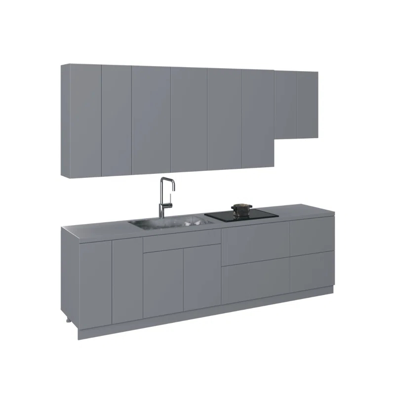 WALLKITCHENS FK-CONT 114'' W x 101'' H Medium Density Fiberboard (MDF) Kitchen Cabinet Set Ready-to-Assemble