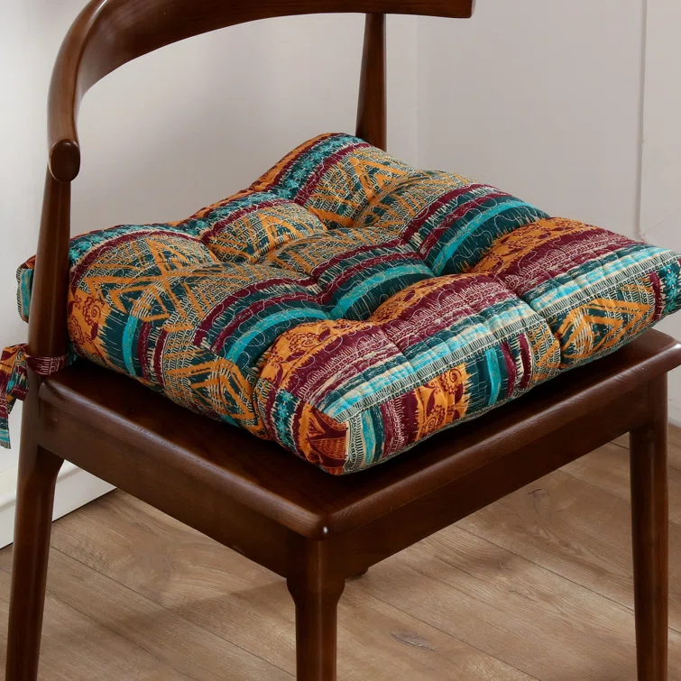 Barefoot Bungalow Quilted Reversible Indoor Chair Pad Cushion