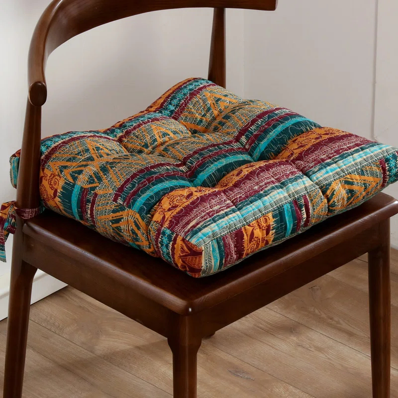 Barefoot Bungalow Quilted Reversible Indoor Chair Pad Cushion
