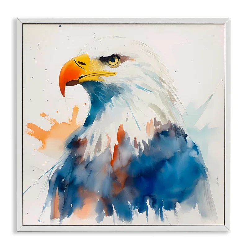 Stupell Industries Eagle with Strong Gaze Framed Giclee Art by Walker Noble