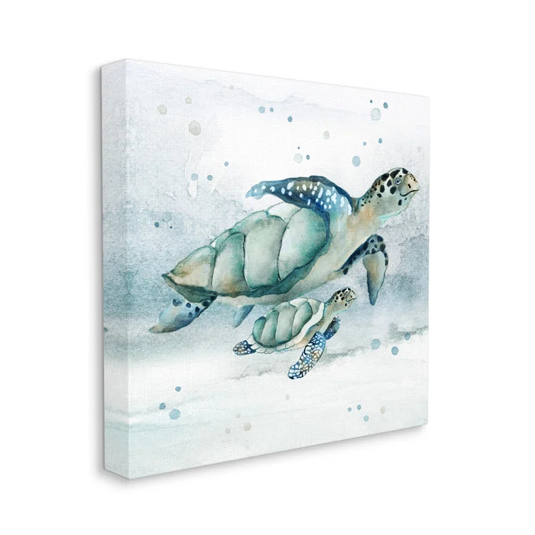 Stupell Industries " Sea Turtle And Baby " by Janet Tava