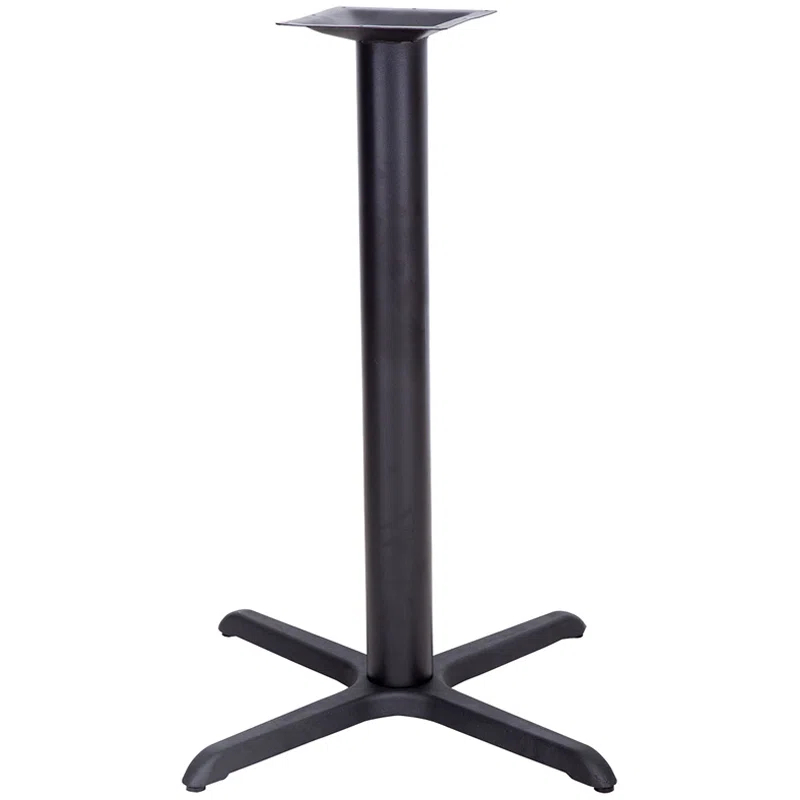 Flash Furniture Beverly 22" x 22" Restaurant Table X-Base with 3" Dia. Bar Height Column