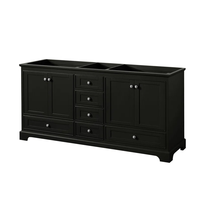Wyndham Collection Deborah 71" Double Bathroom Vanity Base Only