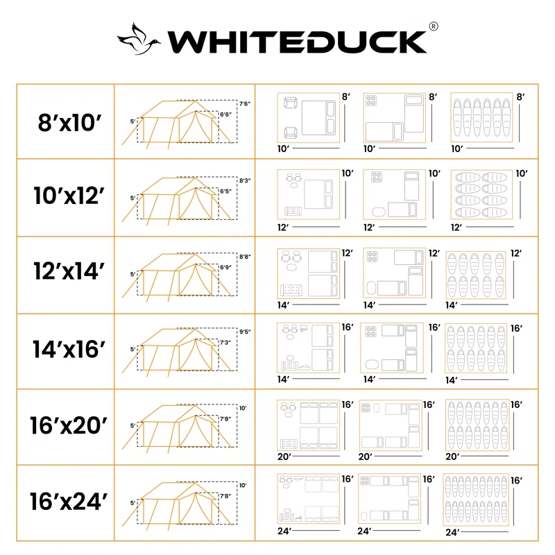 White Duck Outdoors Alpha Water Repellent 12 Person Tent