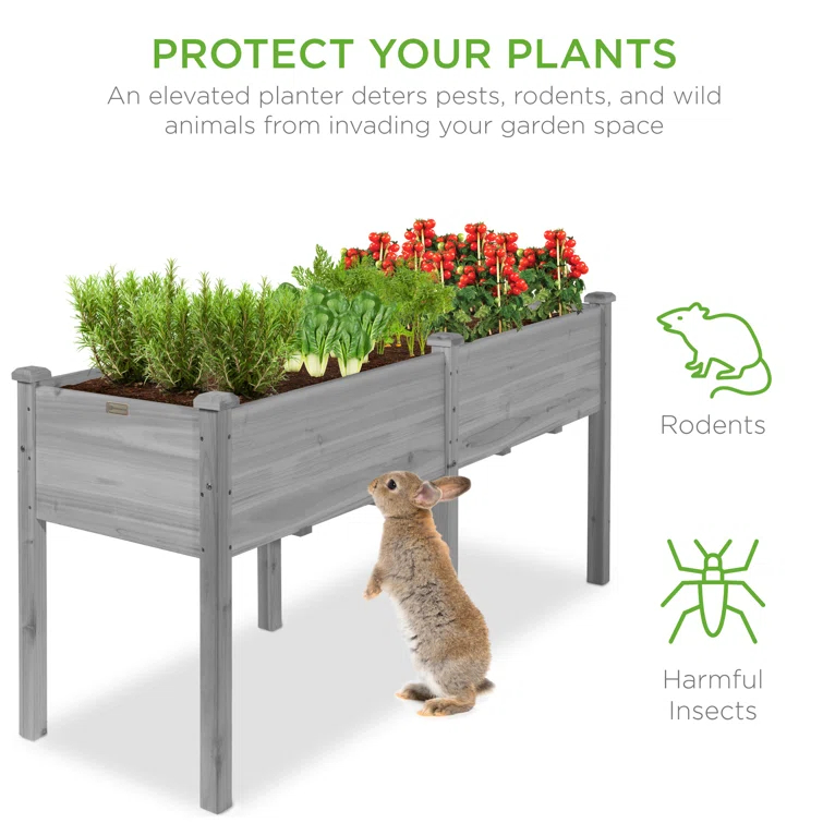 Arlmont & Co. Roban Wood Elevated Planter