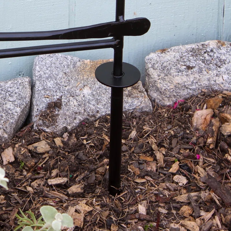 43'' H x 33'' W Black Metal Fencing