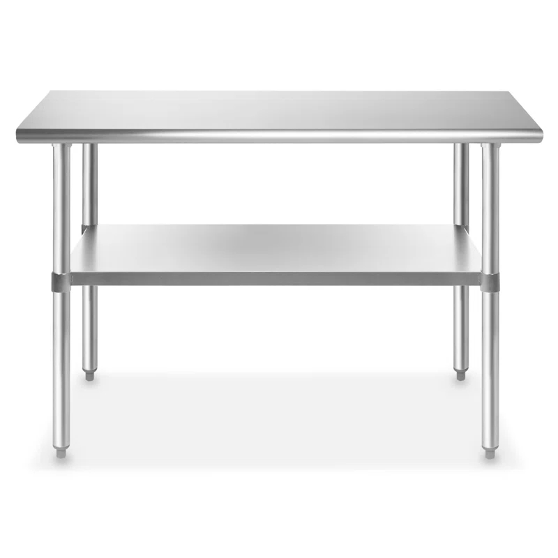 GRIDMANN 30" D x 34.5" H Stainless Steel Prep Station with Undershelf