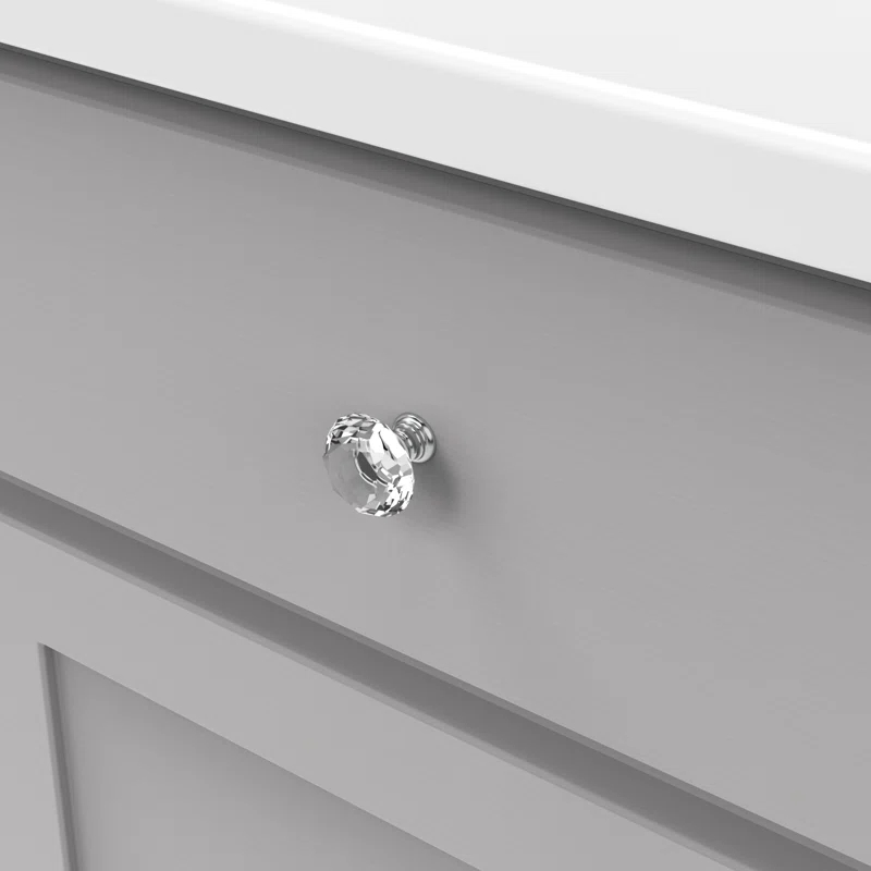 Hickory Hardware Heritage Designs Kitchen Cabinet Knobs 1-1/4" Glass Knob for Doors, Drawers and Dressers (Set of 10)